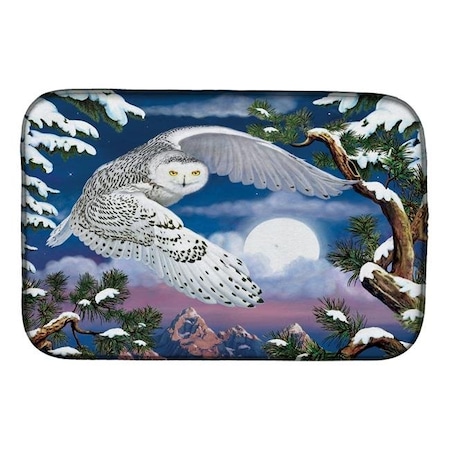 Carolines Treasures Carolines Treasures PRS4030DDM 14 x 21 in. Snowy Owl Dish Drying Mat PRS4030DDM